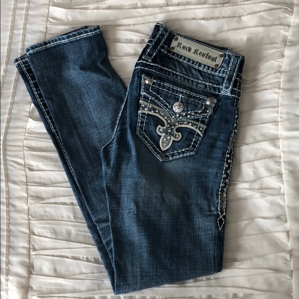 Rock revival Esther cuff straight jeans